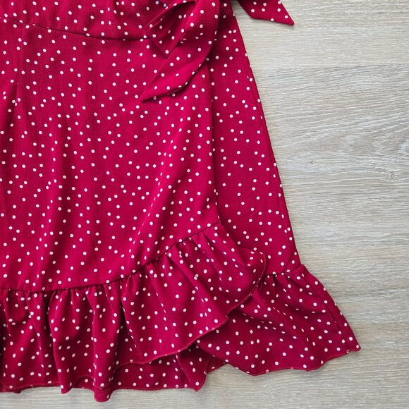 Relipop Summer Women Short Sleeve V Neck Wrap Dress Small Polka Dot Size Small - Picture 9 of 17